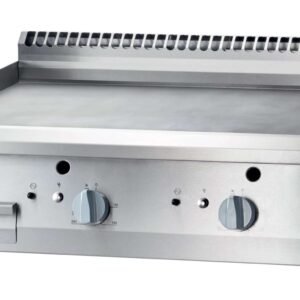 Fry top a gas acero rectificado sobremesa placa lisa 400x700x250h mm 6,5Kw Línea Varsovia