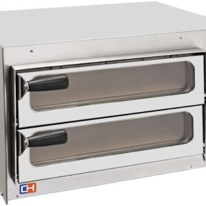 Horno Eléctrico de Pizza Compacto 2 pizza diámetro 35 cm AVEIRO FP35PV con puerta de cristal