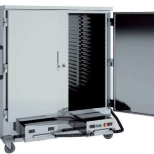 Carro Caliente Alto Doble Cuerpo 44 bandejas GN2/1 de 1455x845x1675h mm CC-44GN