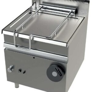 Sartén basculante a gas 80 litros 22Kw fondo cuba en acero inoxidable AISI-304 Serie 900 JUNEX con medidas 800x900x900h mm FD9C080
