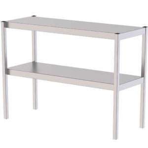 Estante Sobremesa Acero Inoxidable Doble Para Mesas De Trabajo 1300x350x650h mm UTS135130S2