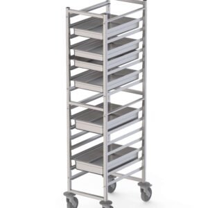 Carro Bandejero Acero Inoxidable Para 16 Bandejas GN1/1 460x640x1700h mm TT16NGN1100