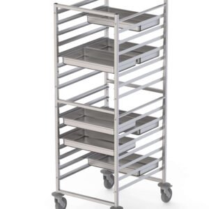 Carro Bandejero Acero Inoxidable Para 16 Bandejas GN2/1 660x750x1700h mm TT16NGN2100