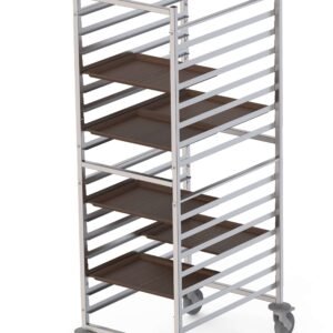 Carro Bandejero Acero Inoxidable Para 32 Bandejas Self Service 480x370h mm 620x840x1700h mm TT16NSELF32