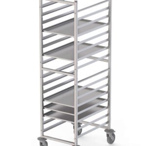 Carro Bandejero Acero Inoxidable Para 16 Bandejas 600x400h mm 537x700x1700h mm TT16N600400