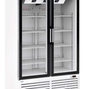 Expositor Congelación Frío Ventilado Doble Puerta de Cristal 940 Litros 1270x785x2000h mm AVEIRO ACM120PV