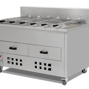 Asador Horizontal Parrilla de Brasa de 8 Espadas Línea Estambul EMP8YI