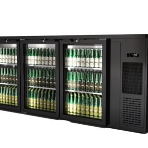 Expositor Botellero Refrigerado 3 puertas capacidad 575 botellas 1989x528x850h mm Línea CORDOBA CMRV-3