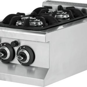Cocina a gas sobremesa 2 fuegos 2x3,6 kW 400x635x285h mm EMP6KG010 Línea 600 Estambul
