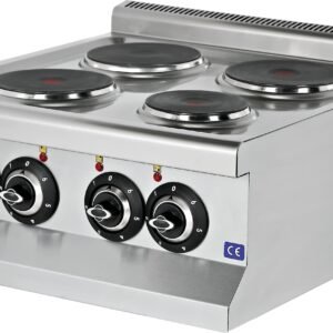 Cocina Eléctrica sobremesa 4 Zonas 4x1,75 kW 600x635x285h mm EMP6KE020 Línea 600 Estambul