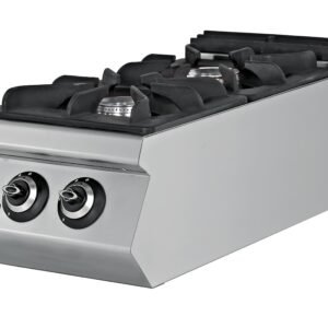 Cocina a Gas Sobremesa 2 fuegos 2 x 7,15 kW 400x730x300h mm EMPPLS7KG010 Línea 700 Estambul