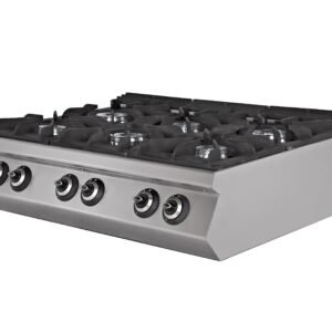 Cocina a Gas Sobremesa 6 fuegos 6 x 7,15 kW 1200x730x300h mm EMPPLS7KG030 Línea 700 Estambul