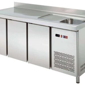 Mesa Snack Refrigerada con fregadero 3 puertas Fondo 600 de 2017 x600 x850h mm CORDOBA MRCH-200F