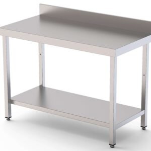 Mesa de Trabajo Acero inoxidable Mural Con 1 Estante 2800x900x850h mm WTW190280S1