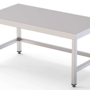 Mesa de Trabajo Acero Inoxidable Baja Central Sin Estante 1000x600x600h mm WTC260100S0