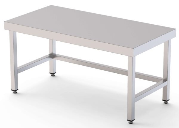 Mesa de Trabajo Acero Inoxidable Baja Central Sin Estante 1600x700x600h mm WTC270160S0