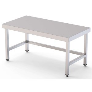 Mesa de Trabajo Acero Inoxidable Baja Central Sin Estante 1000x600x600h mm WTC260100S0