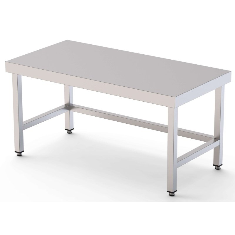 Mesa de Trabajo Acero Inoxidable Baja Central Sin Estante 1700x600x600h mm WTC260170S0