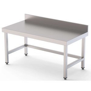 Mesa de Trabajo Acero Inoxidable Baja Mural Sin Estante 2200x700x600h mm WTW270220S0