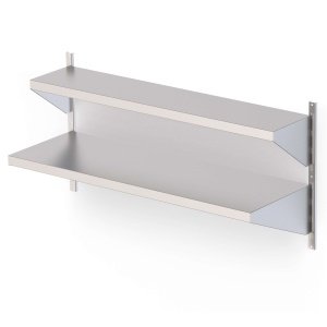 Estantería Mural Acero Inoxidable Con Estante Liso Para Cremallera Mural Fondo 400 1000x400 mm AWSFS100400