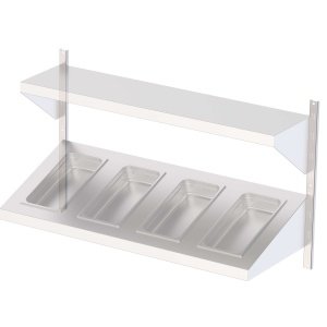 Estantería Mural Acero Inoxidable Cremallera Mural 1000 mm AWST0001000 -0,32Kg