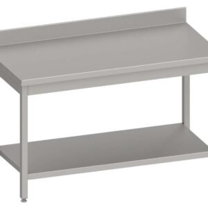 Mesa Mural acero inoxidable AISI 201 con estante 1000x700x850 mm MM107 Línea Varsovia (950047100)
