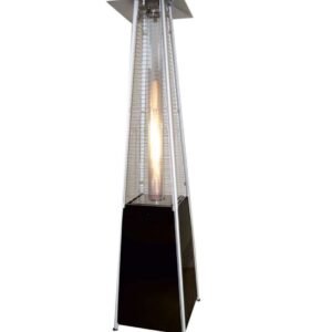 Estufa terraza Piramidal color negro a gas propano 13Kw FLAMME PIRAMIDE NEGRA altura 2,27 cm