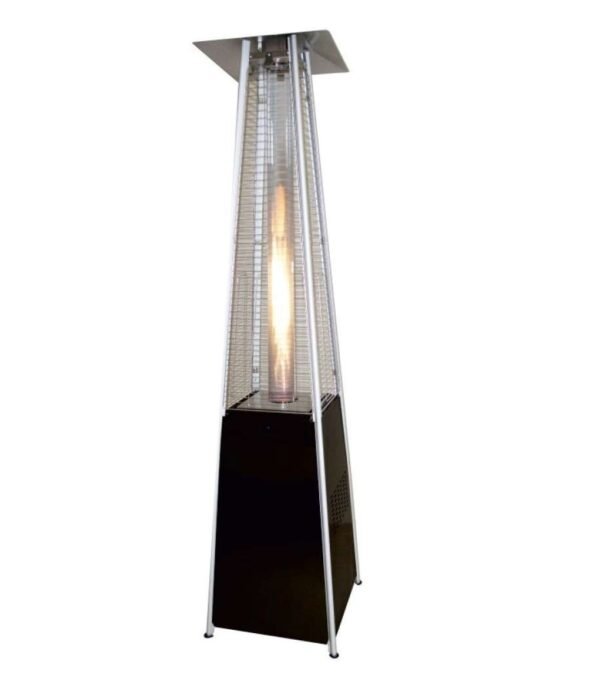 Estufa terraza Piramidal color negro a gas propano 13Kw FLAMME PIRAMIDE NEGRA altura 2,27 cm
