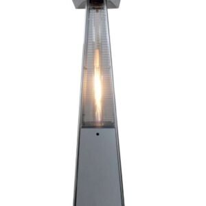 Estufa terraza Piramidal a gas propano 13Kw FLAMME PIRAMIDE PLATA altura 2,27 cm