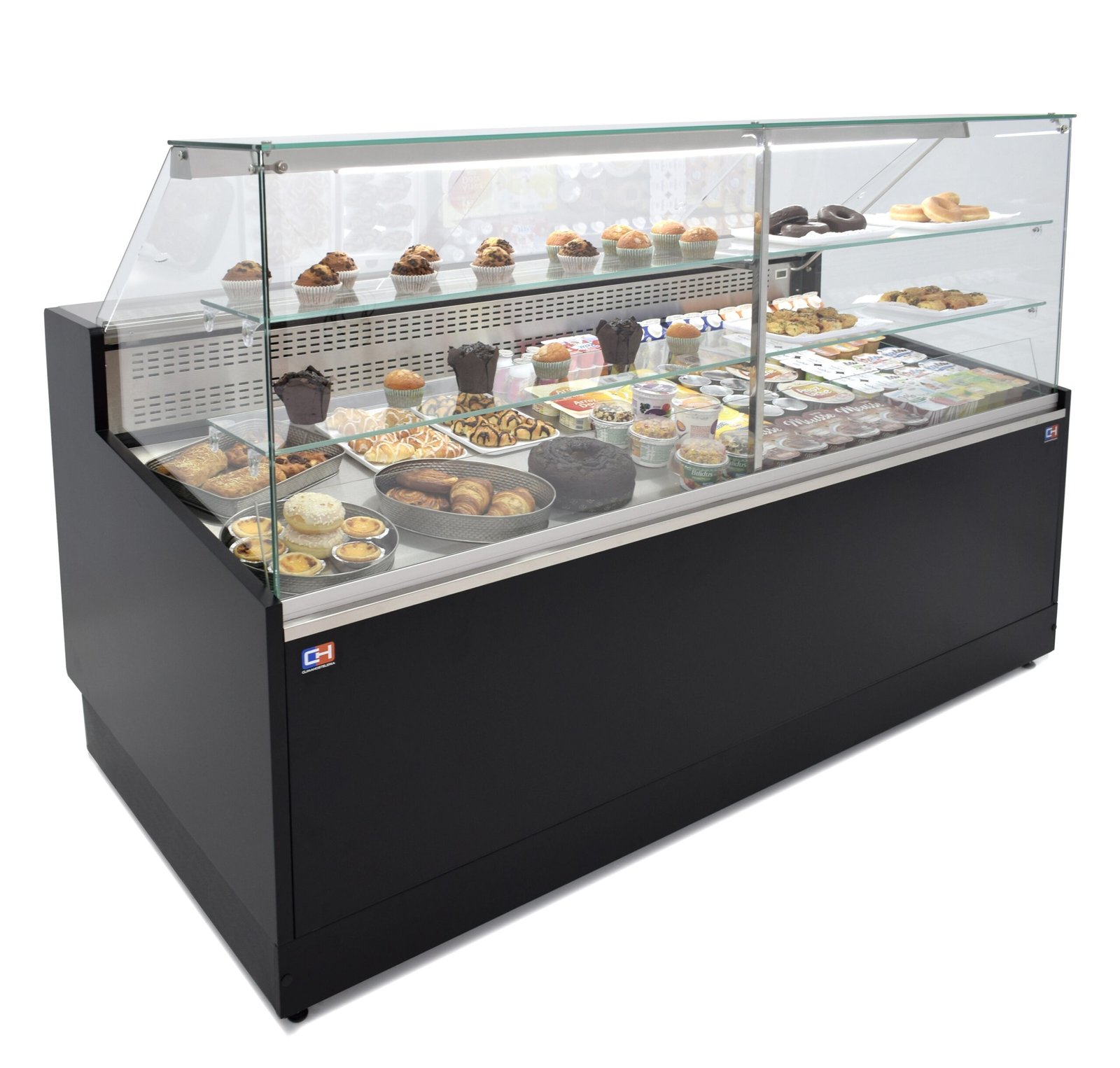 Vitrina Refrigerada Pastelería de 1,5 metros Fondo 973 mm Frío Estático - Exposición Inoxidable - 2 Estantes Línea CORDOBA VRE-150-P