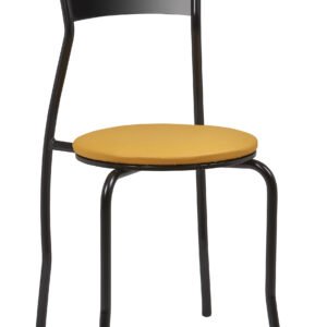 Silla Interior Armazón Plastificado Negro y Asiento Tapizado ASIA TAP