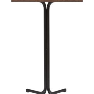 Mesa Alta Interior Armazón Plastificado Negro con Tablero de Melamina Nogal 60x60 cm TRUJILLO NOG
