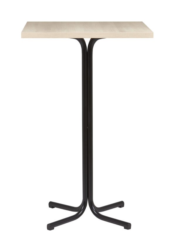Mesa Alta Interior Armazón Plastificado Negro con Tablero de Melamina Acacia 60x60 cm TRUJILLO ACA