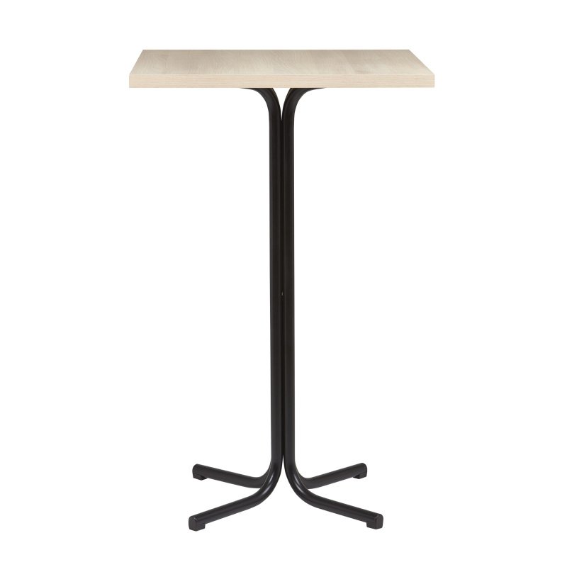 Mesa Alta Interior Armazón Plastificado Negro con Tablero de Melamina Acacia 60x60 cm TRUJILLO ACA