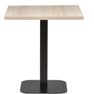 Mesa Interior Armazón Plastificado Negro con Tablero de Melamina Acacia 70x70 cm ROMA ACA