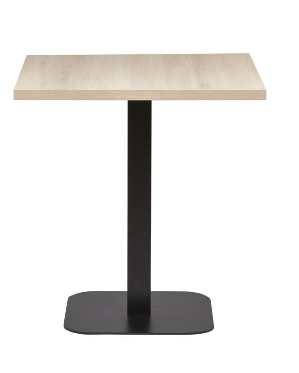 Mesa Interior Armazón Plastificado Negro con Tablero de Melamina Acacia 70x70 cm ROMA ACA
