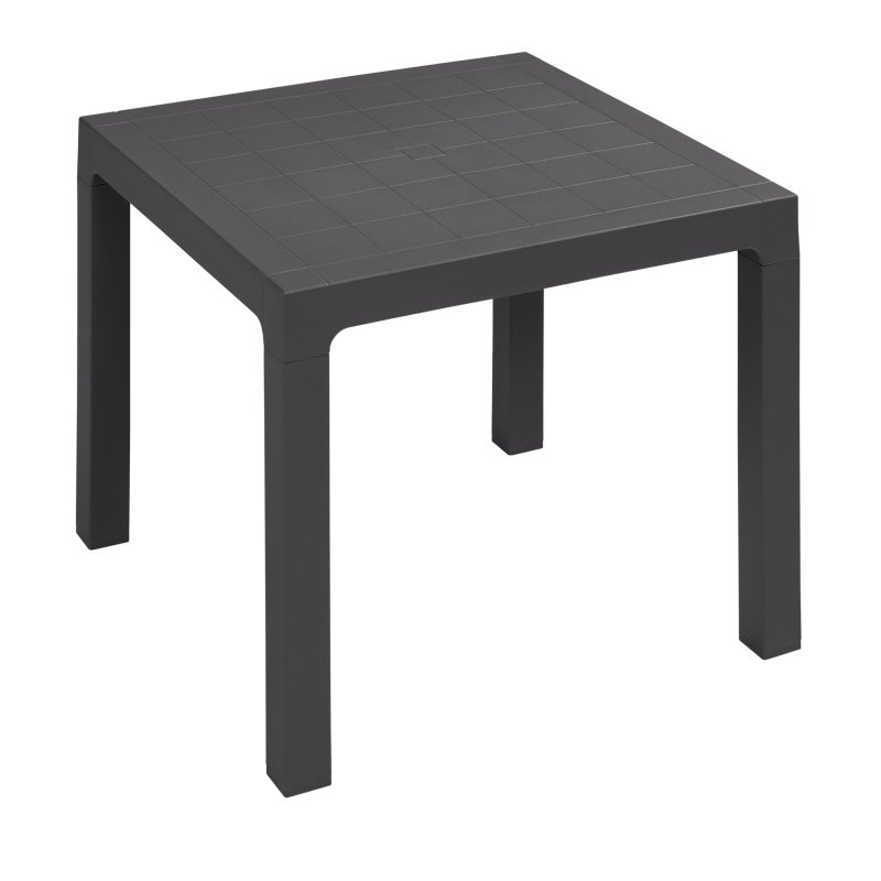 Mesa Terraza de Polipropileno Antracita 70x70 cm TOKIO