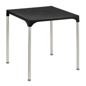 Mesa Terraza de Polipropileno Negro 70x70 cm LISBOA NEG