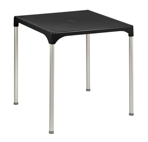 Mesa Terraza de Polipropileno Negro 70x70 cm LISBOA NEG