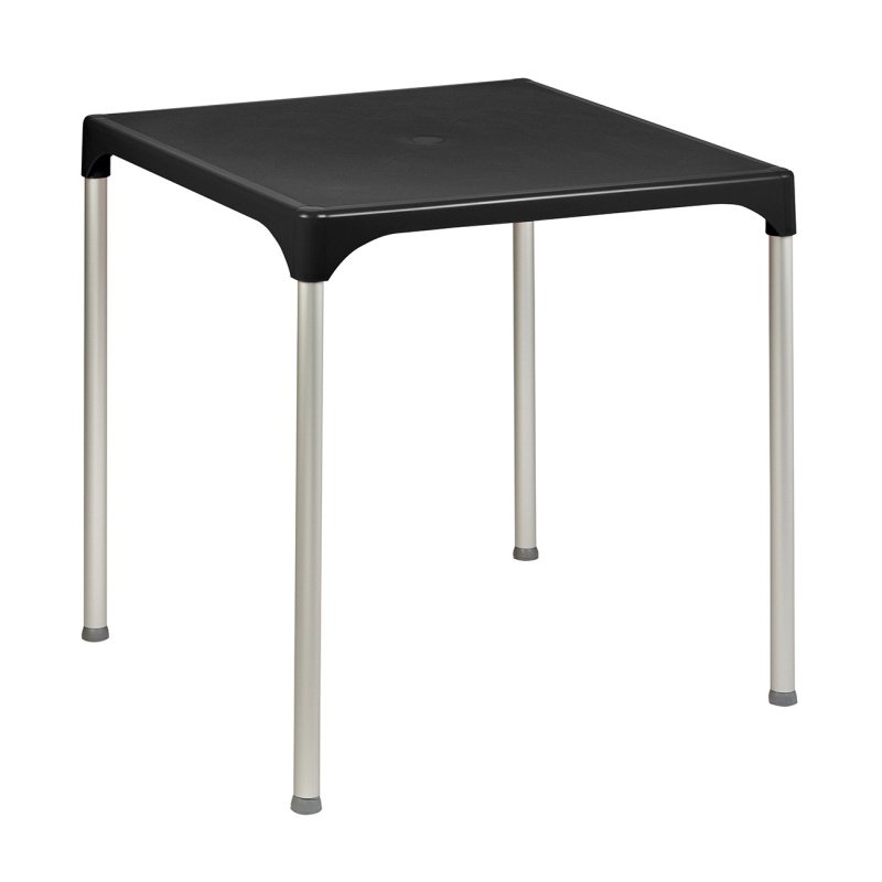 Mesa Terraza de Polipropileno Negro 70x70 cm LISBOA NEG