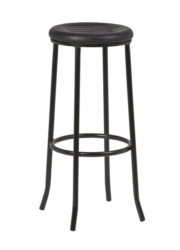 Taburete Armazón Plastificado Negro con Asiento de Espuma Integral TEXAS ESP