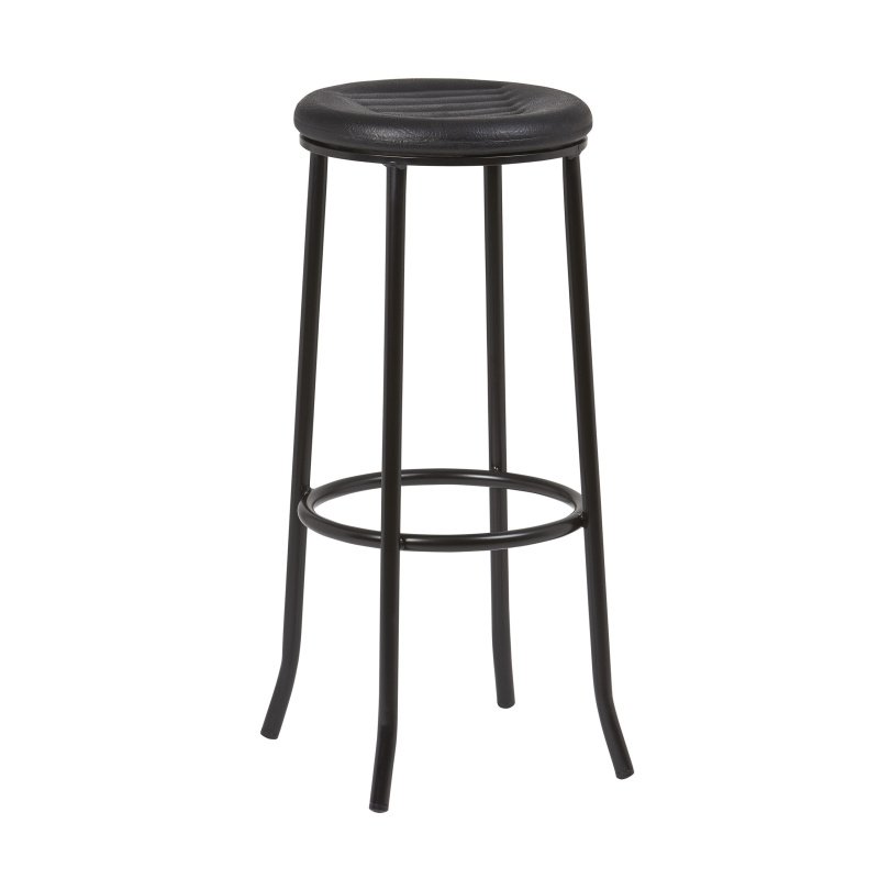 Taburete Armazón Plastificado Negro con Asiento de Espuma Integral TEXAS ESP
