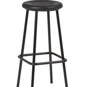Taburete Armazón Plastificado Negro con Asiento de Espuma Integral BOSTON ESP