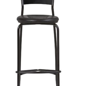 Taburete Armazón Plastificado Negro con Asiento de Espuma Integral FLORIDA ESP