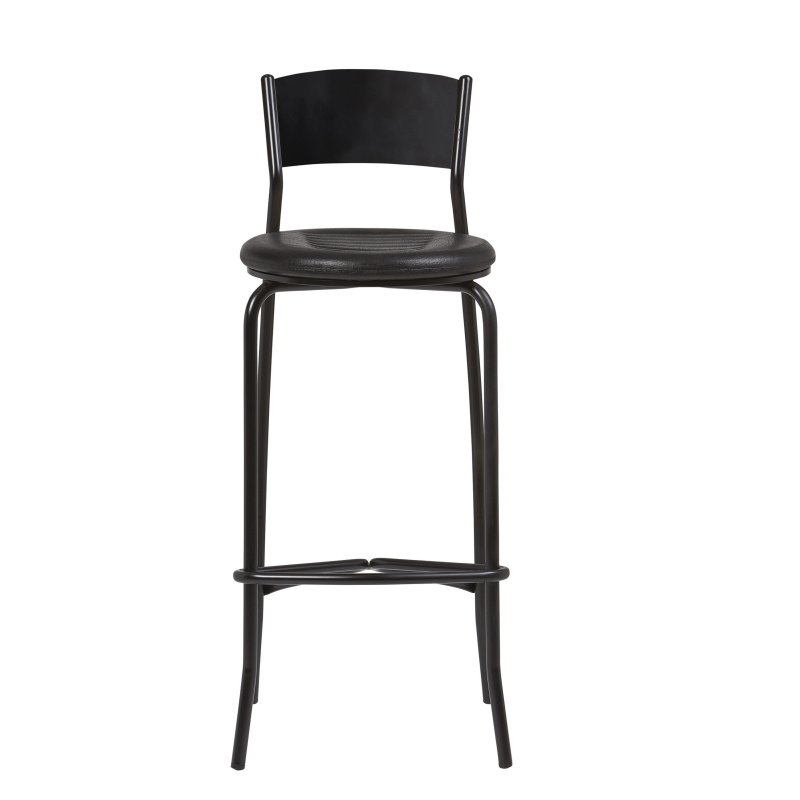 Taburete Armazón Plastificado Negro con Asiento de Espuma Integral FLORIDA ESP