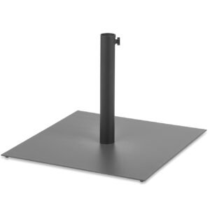 Soporte Parasol Tubo de Acero Plasticado Negro NUBE BASE