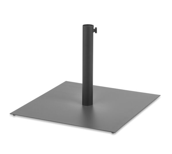 Soporte Parasol Tubo de Acero Plasticado Negro NUBE BASE